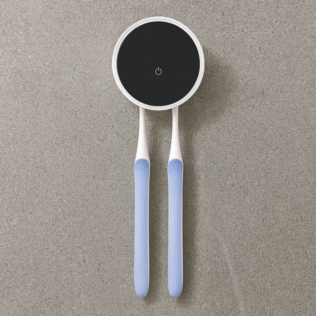 Tandborsthållare med UV-sterilisering